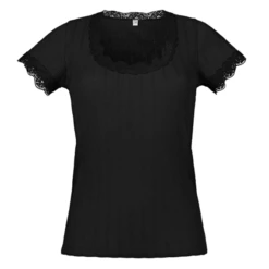 Lacy Black Pyjama Shirt