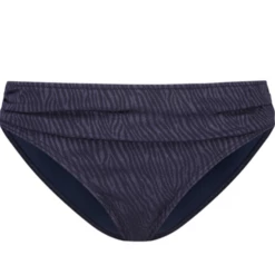 Midnight Zebra Bikini Hose Mit Plissee Falten